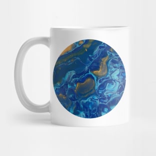 Blue and Yellow / Acrylic Pouring Mug